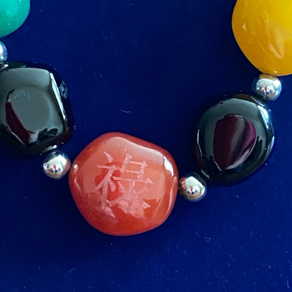 Rhodonite Crystal Necklace 3 Earrings - Picture 7 of 13